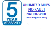 7 Years / UNLIMITED Miles NO FAULT Warranty Included FREE!